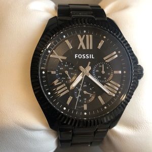 Black Fossil Watch